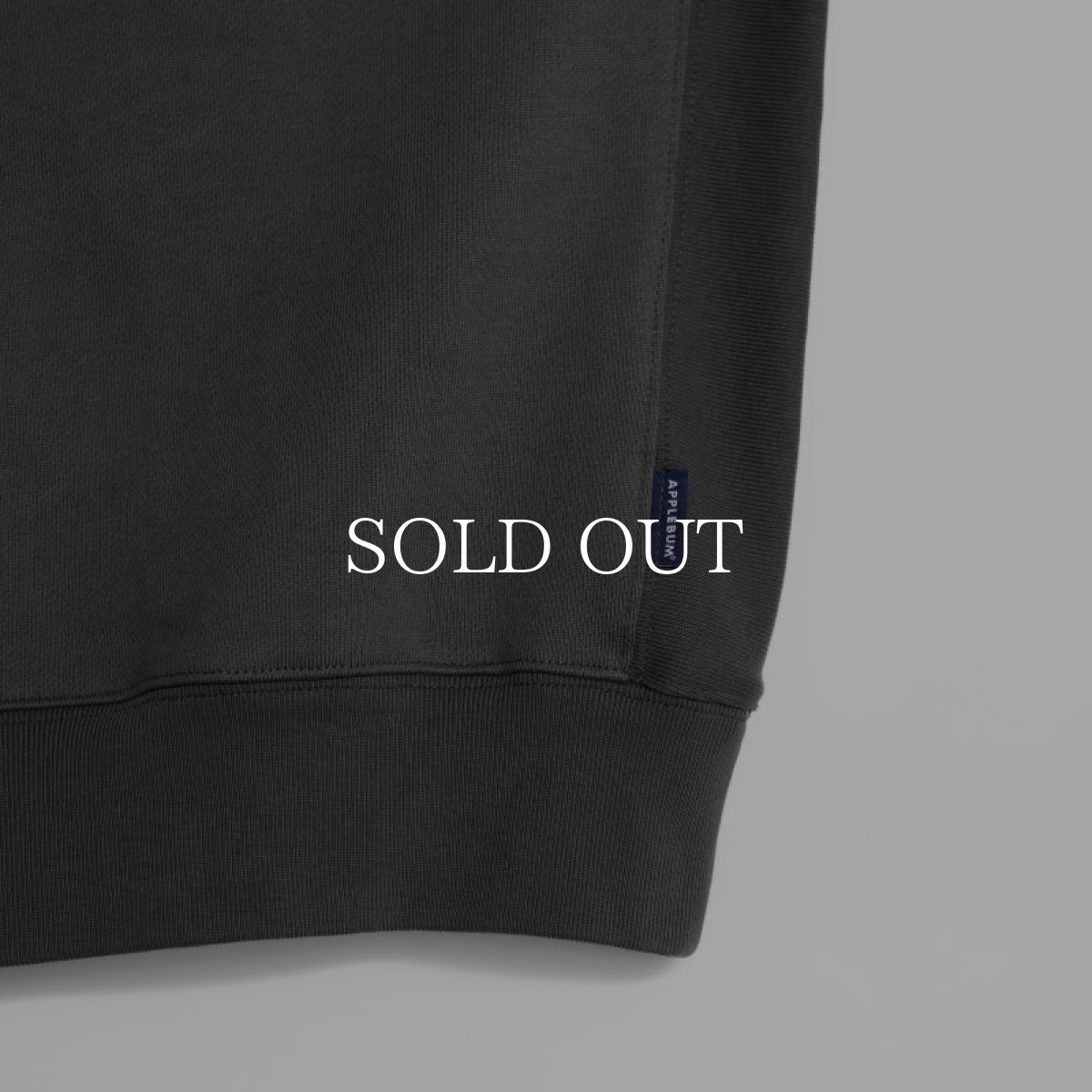 画像13: APPLEBUM  Solid Color Half Zip Sweat (Charcoal) (13)