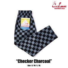 画像1: COOKMAN  Chef Pants Checker (Charcoal) (1)