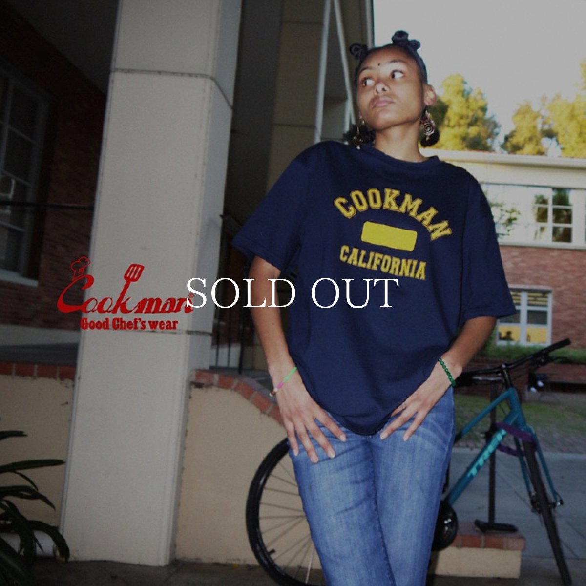 画像6: COOKMAN  Tシャツ Flock Team Logo (Navy) (6)