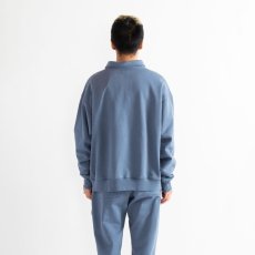 画像4: APPLEBUM  Solid Color Half Zip Sweat (Blue Gray) (4)