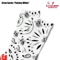 画像3: COOKMAN  ソックス Crew Socks Paisley (White) (3)