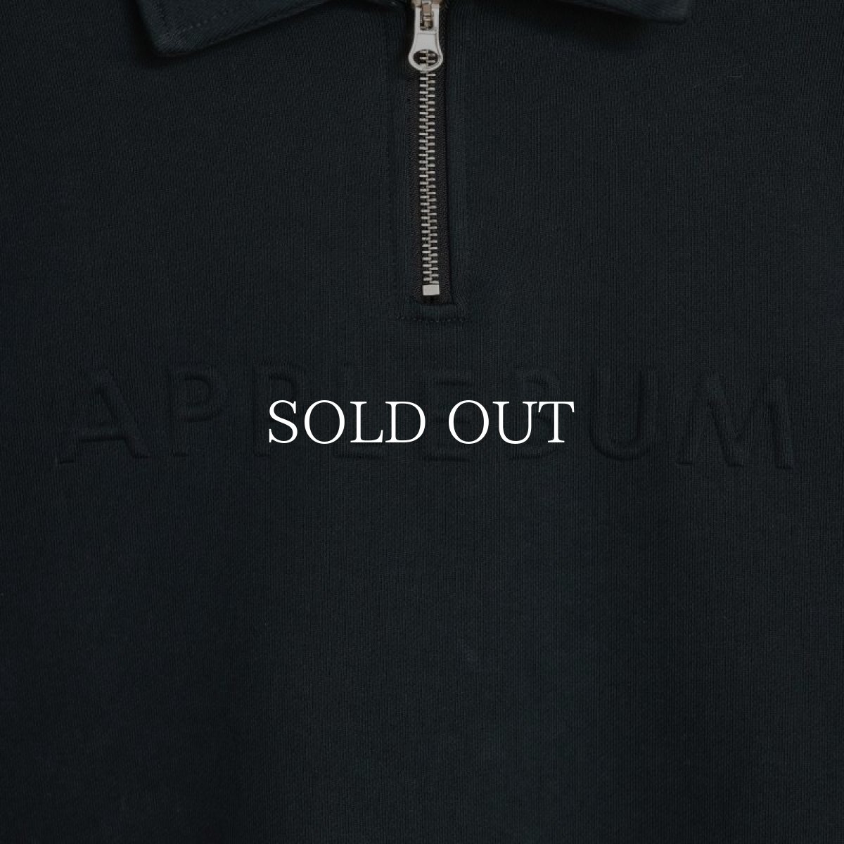 画像10: APPLEBUM  Solid Color Half Zip Sweat (Dark Green) (10)