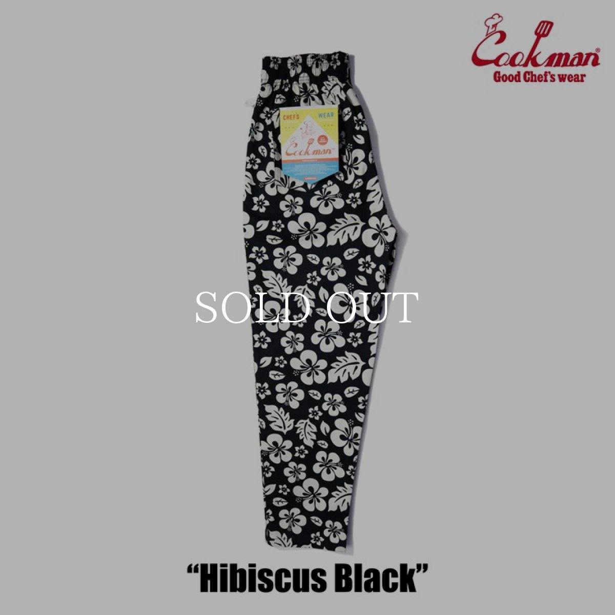 画像2: COOKMAN  Chef Pants Hibiscus (Black) (2)
