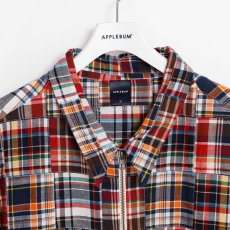 画像7: APPLEBUM  Madras Patchwork Zip Up Shirt Jacket (Red) (7)