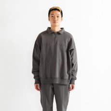 画像2: APPLEBUM  Solid Color Half Zip Sweat (Charcoal) (2)