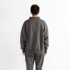 画像4: APPLEBUM  Solid Color Half Zip Sweat (Charcoal) (4)