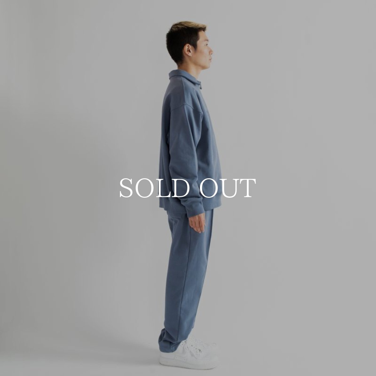 画像6: APPLEBUM  Center Pleats Sweat Pants (Blue Gray) (6)