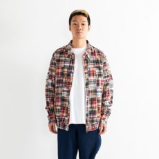 画像3: APPLEBUM  Madras Patchwork Zip Up Shirt Jacket (Red) (3)