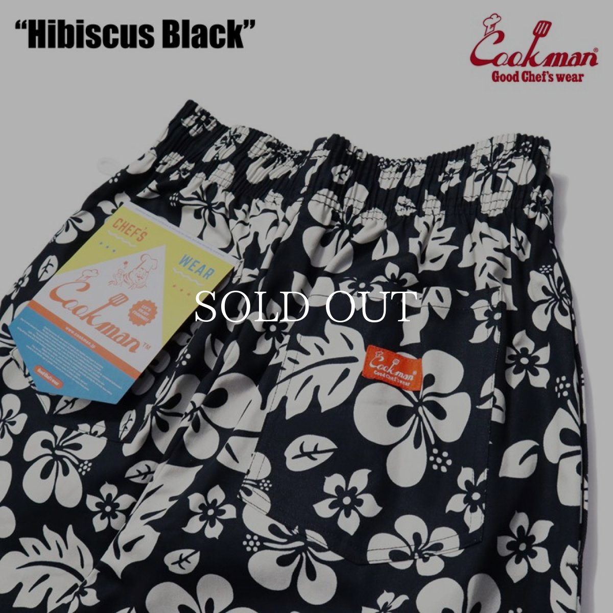 画像6: COOKMAN  Chef Pants Hibiscus (Black) (6)