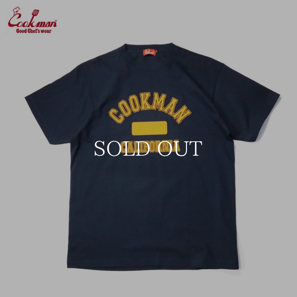 画像1: COOKMAN  Tシャツ Flock Team Logo (Navy) (1)