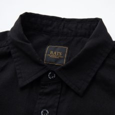 画像3: RATS  PIECE DYED SHIRT (BLACK) (3)