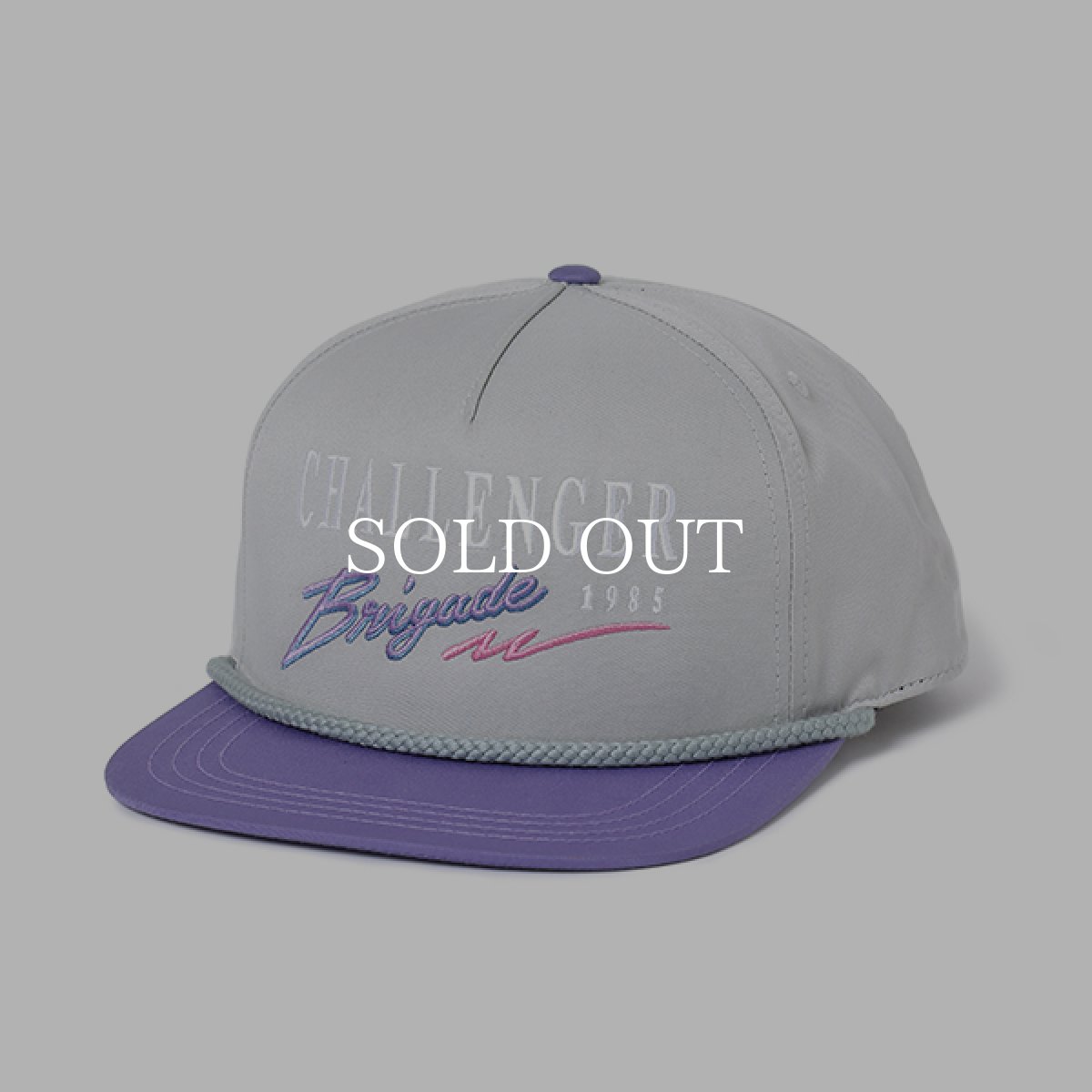 画像1: CHALLENGER  SIGNATURE CAP (GRAY×PURPLE) (1)