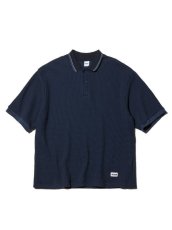 画像1: RADIALL  BIG WAFFLE - POLO SWEATSHIRT S/S (Navy) (1)