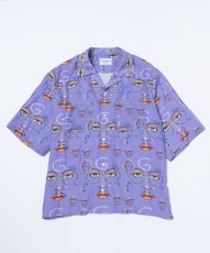 画像1: Black Weirdos  Aloha Shirt (Purple) (1)