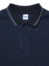 画像3: RADIALL  BIG WAFFLE - POLO SWEATSHIRT S/S (Navy) (3)