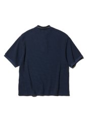 画像2: RADIALL  BIG WAFFLE - POLO SWEATSHIRT S/S (Navy) (2)