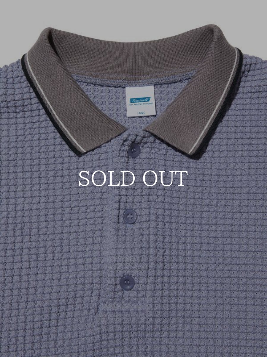 画像3: RADIALL  BIG WAFFLE - POLO SWEATSHIRT S/S (Purple) (3)