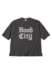 画像1: RADIALL  HOOD CITY - CREW NECK T-SHIRT 3/4SLEEVE (Ink Black) (1)