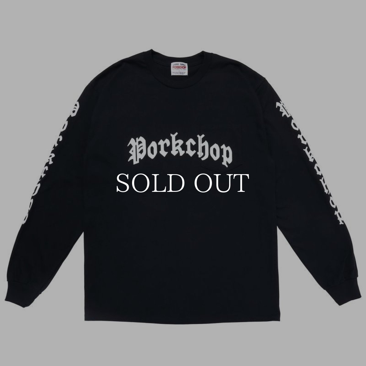 画像1: PORKCHOP GARAGE SUPPLY  O.E.POCKET L/S TEE (BLACK) (1)