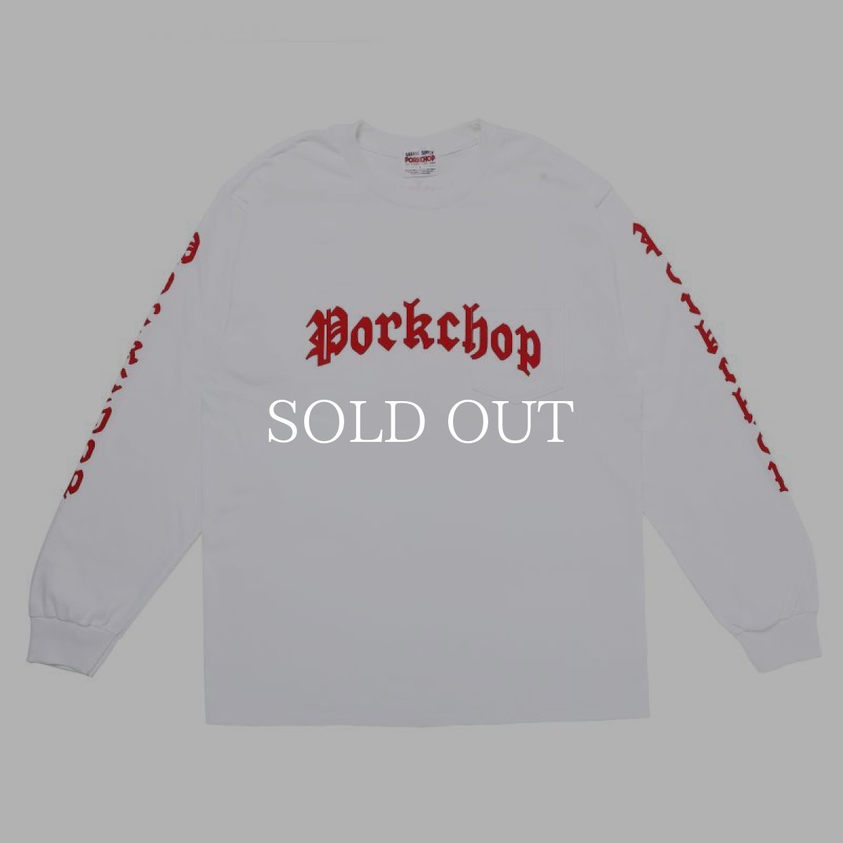 画像1: PORKCHOP GARAGE SUPPLY  O.E.POCKET L/S TEE (WHITE) (1)