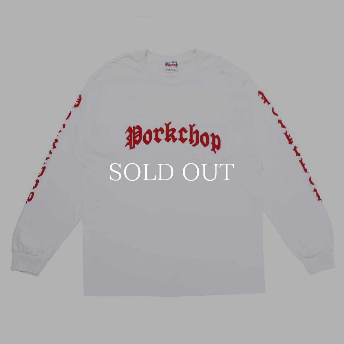 画像1: PORKCHOP GARAGE SUPPLY  O.E.POCKET L/S TEE (WHITE) (1)