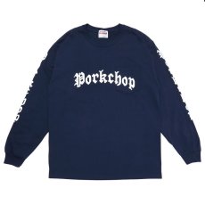 画像1: PORKCHOP GARAGE SUPPLY  O.E.POCKET L/S TEE (NAVY) (1)