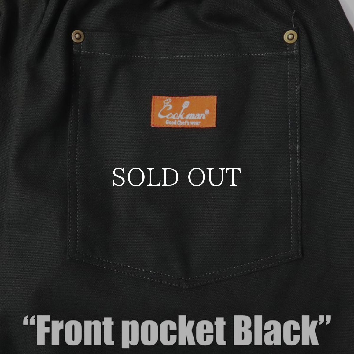 画像6: COOKMAN  Chef Pants Short Front pocket (Black) (6)