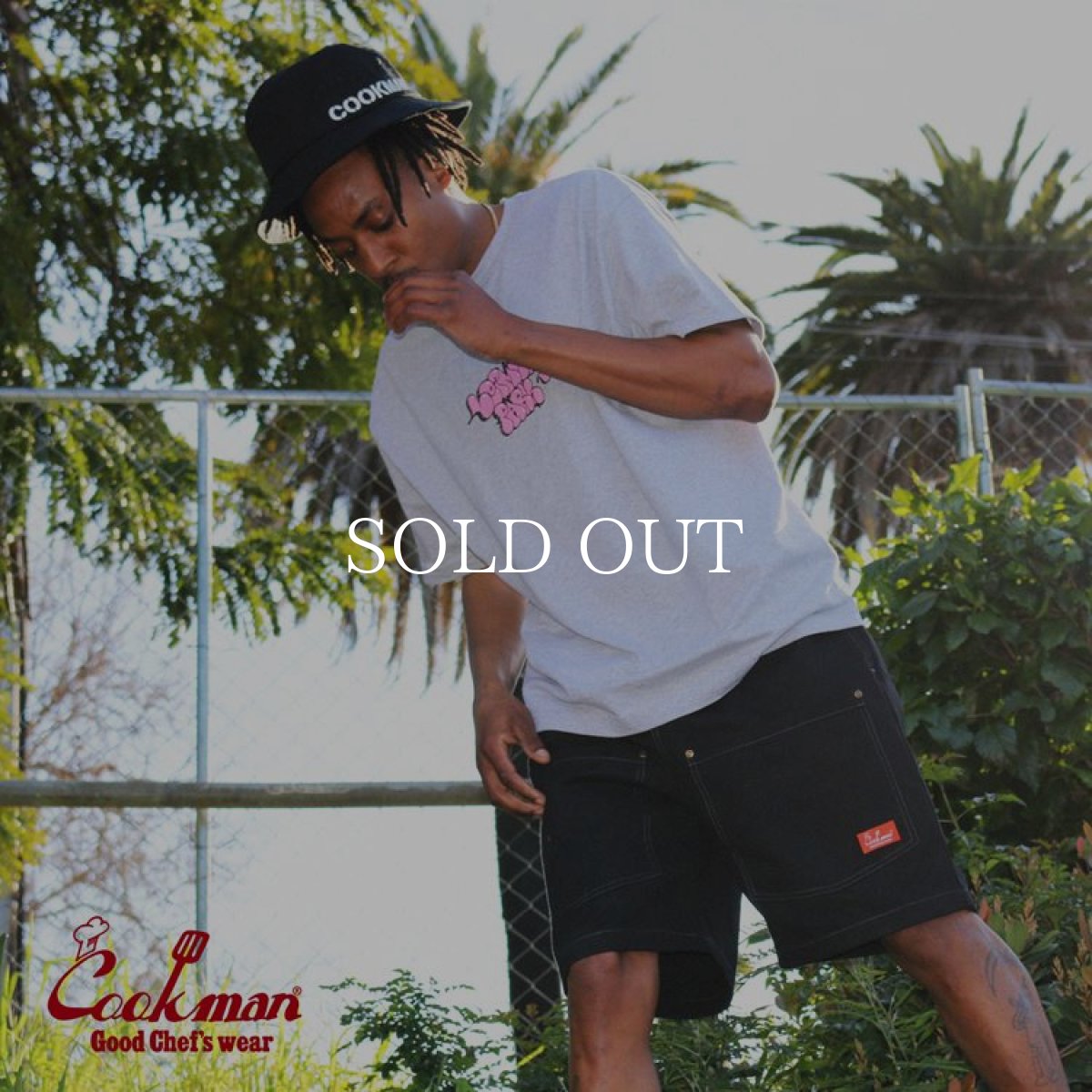 画像10: COOKMAN  Chef Pants Short Front pocket (Black) (10)