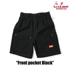 画像2: COOKMAN  Chef Pants Short Front pocket (Black) (2)