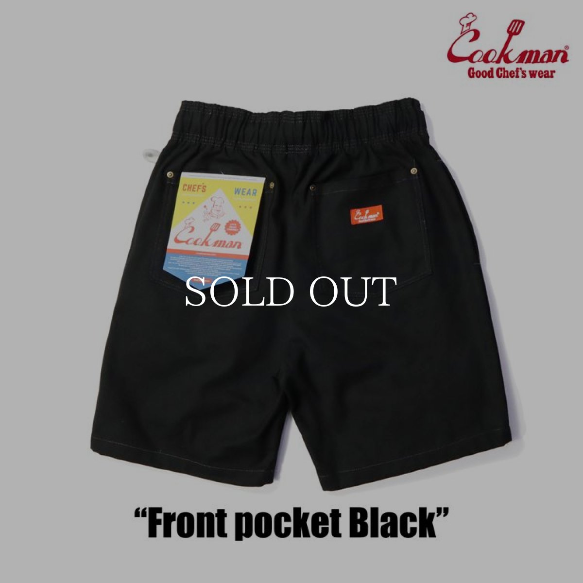 画像3: COOKMAN  Chef Pants Short Front pocket (Black) (3)