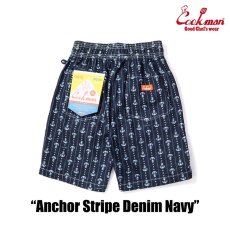 画像3: COOKMAN  Chef Pants Short Anchor Stripe Denim (Navy) (3)