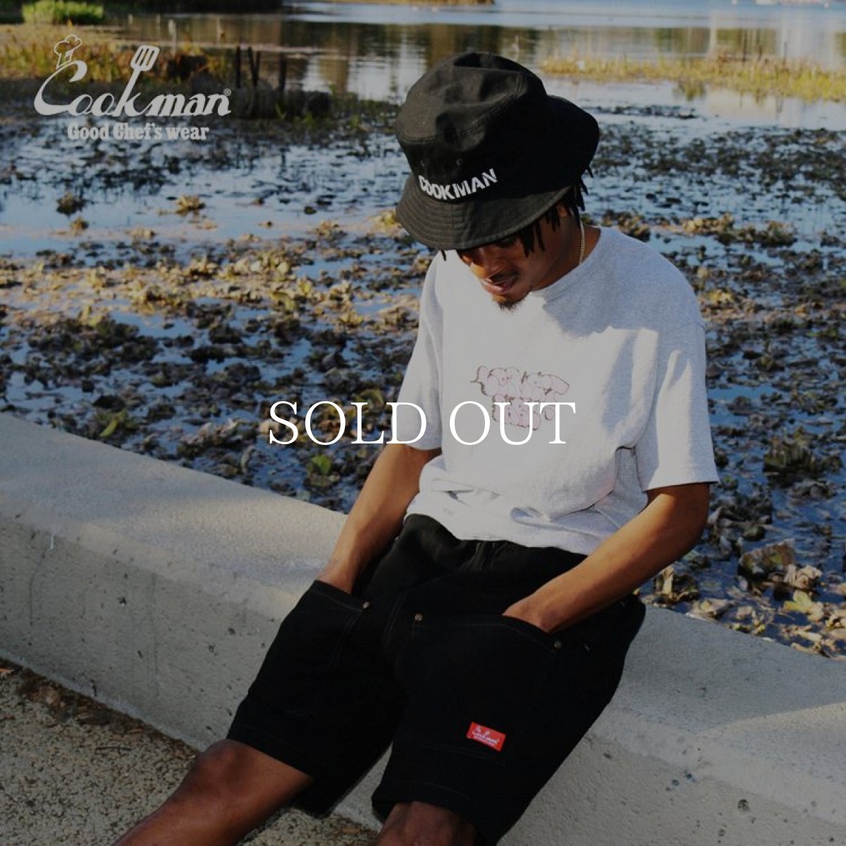 画像11: COOKMAN  Chef Pants Short Front pocket (Black) (11)