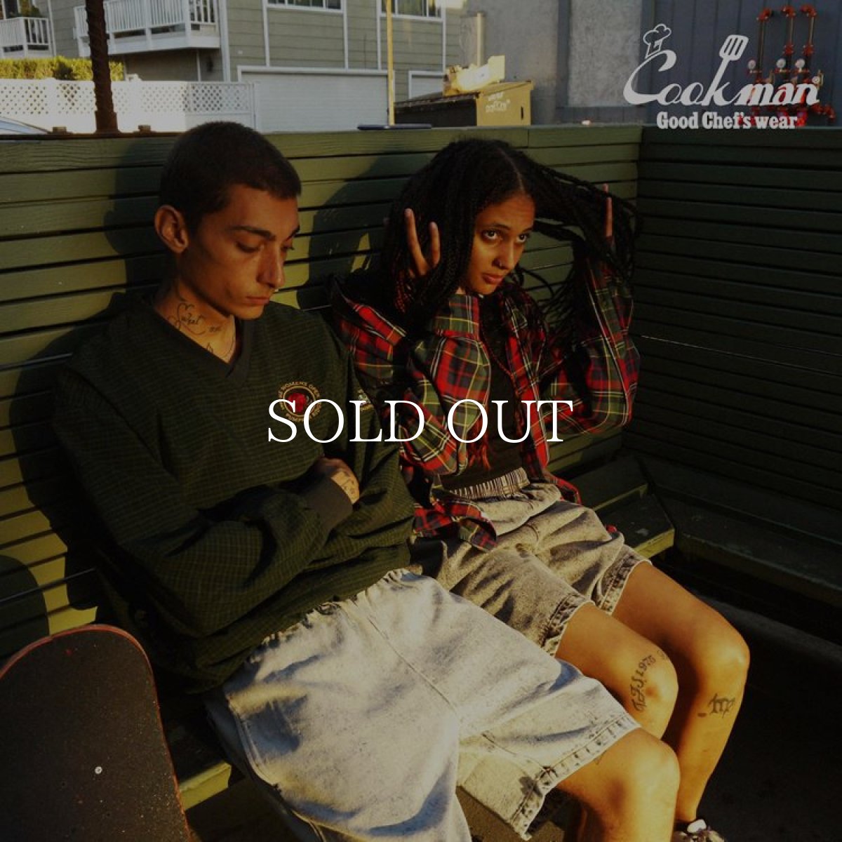 画像11: COOKMAN  Chef Pants Short Snow Washed Denim (Black) (11)