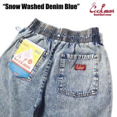 画像5: COOKMAN  Chef Pants Short Snow Washed Denim (Blue) (5)
