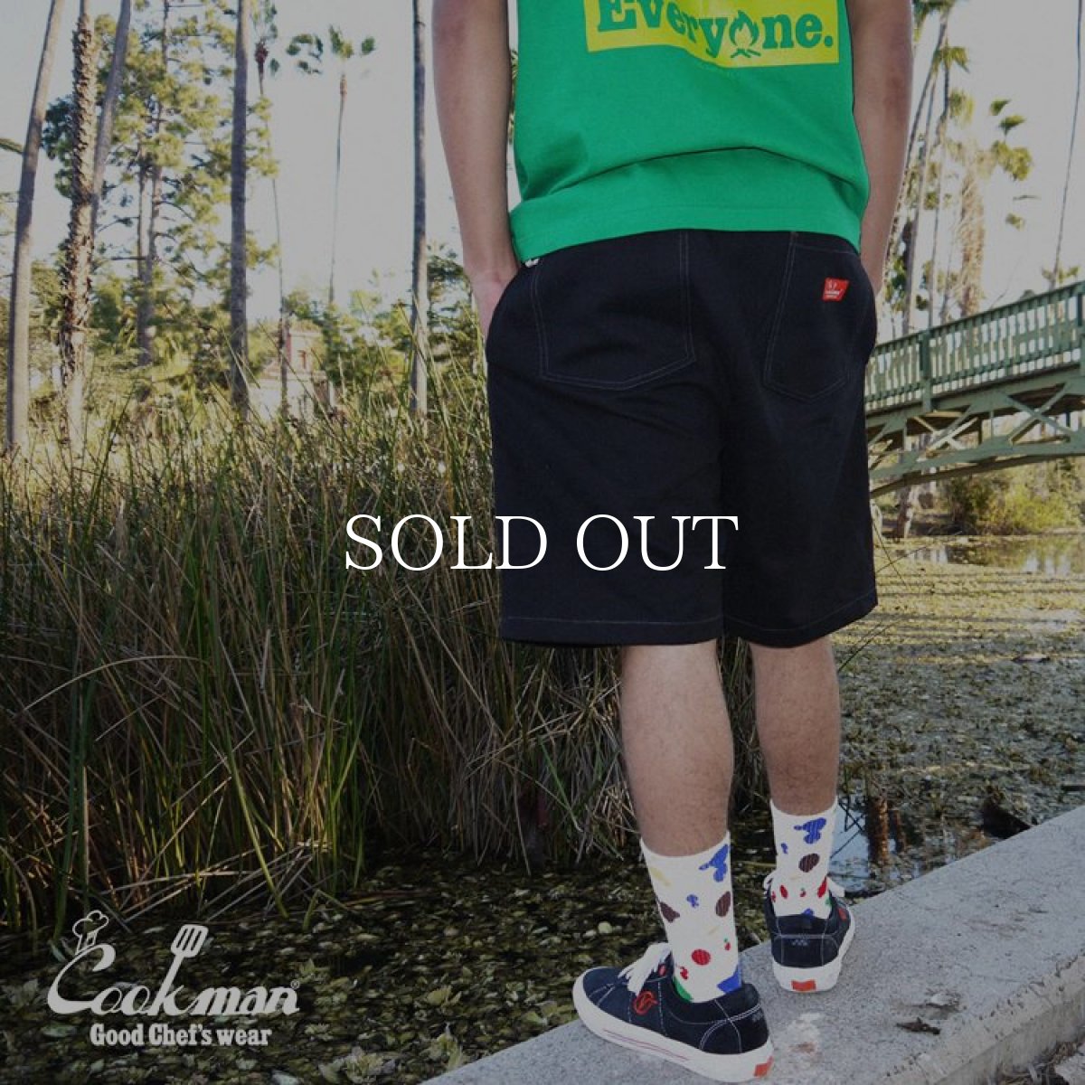 画像14: COOKMAN  Chef Pants Short Front pocket (Black) (14)