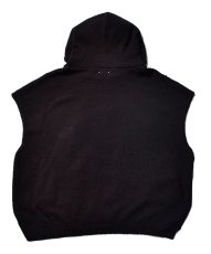 画像2: MINEDENIM  Snarl yarn Nosleeve Hoodie (BLK) (2)