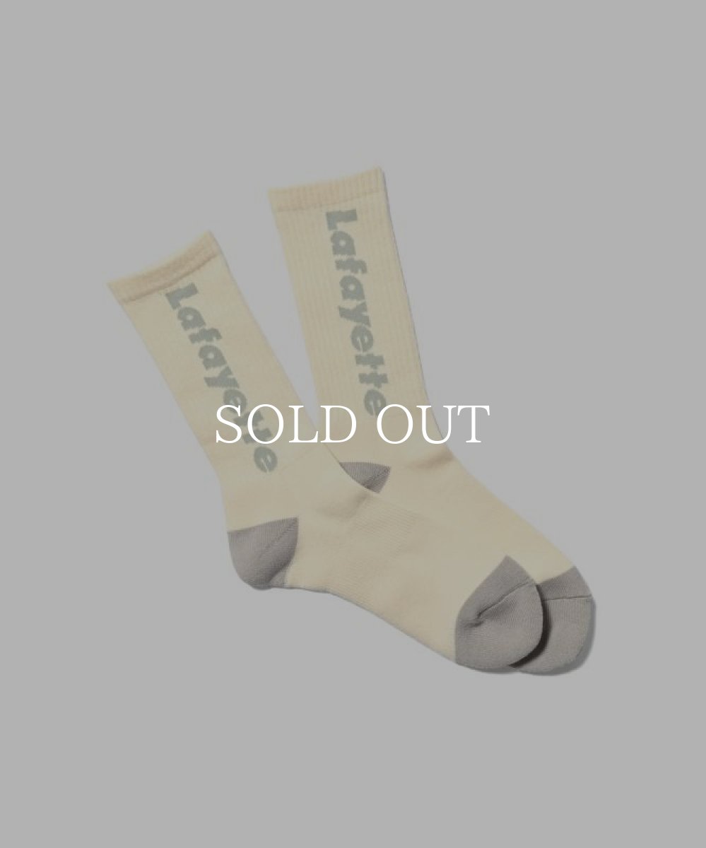 画像1: LFYT  Lafayette LOGO CREW SOCKS (NATURAL×GRAY) (1)