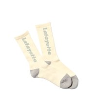 画像1: LFYT  Lafayette LOGO CREW SOCKS (NATURAL×GRAY) (1)