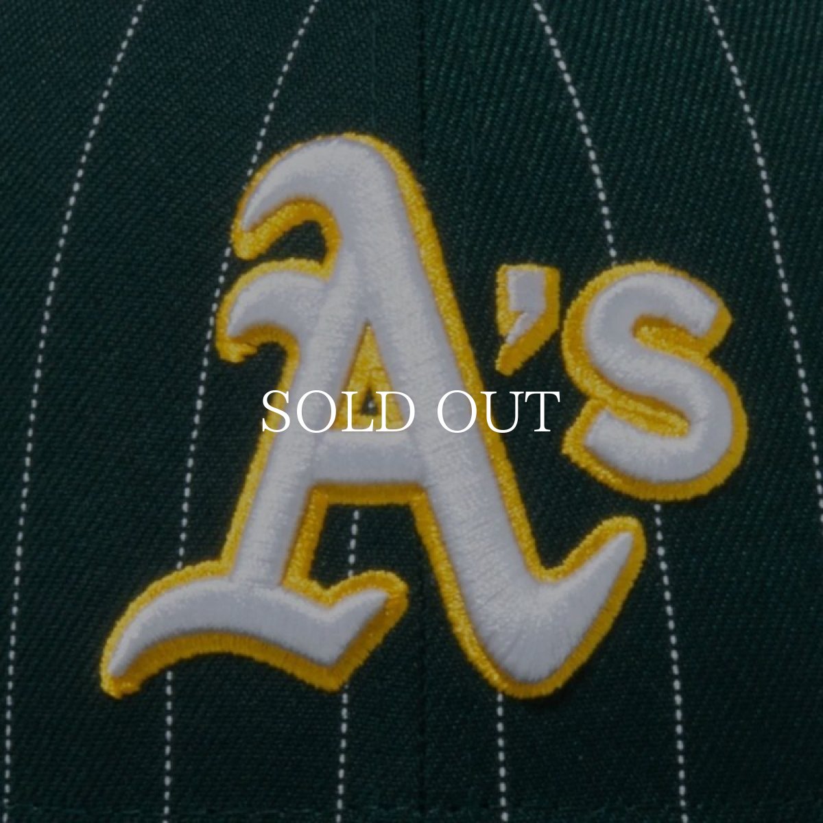 画像3: NEW ERA  LP 59FIFTY MLB Pinstripe オークランド・アスレチックス (ダークグリーン) (3)