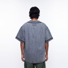 画像4: Liberaiders  DENIM BASEBALL SHIRT (BLACK) (4)