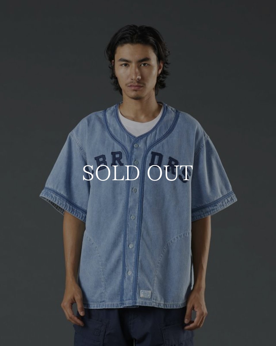 画像8: Liberaiders  DENIM BASEBALL SHIRT (INDIGO) (8)