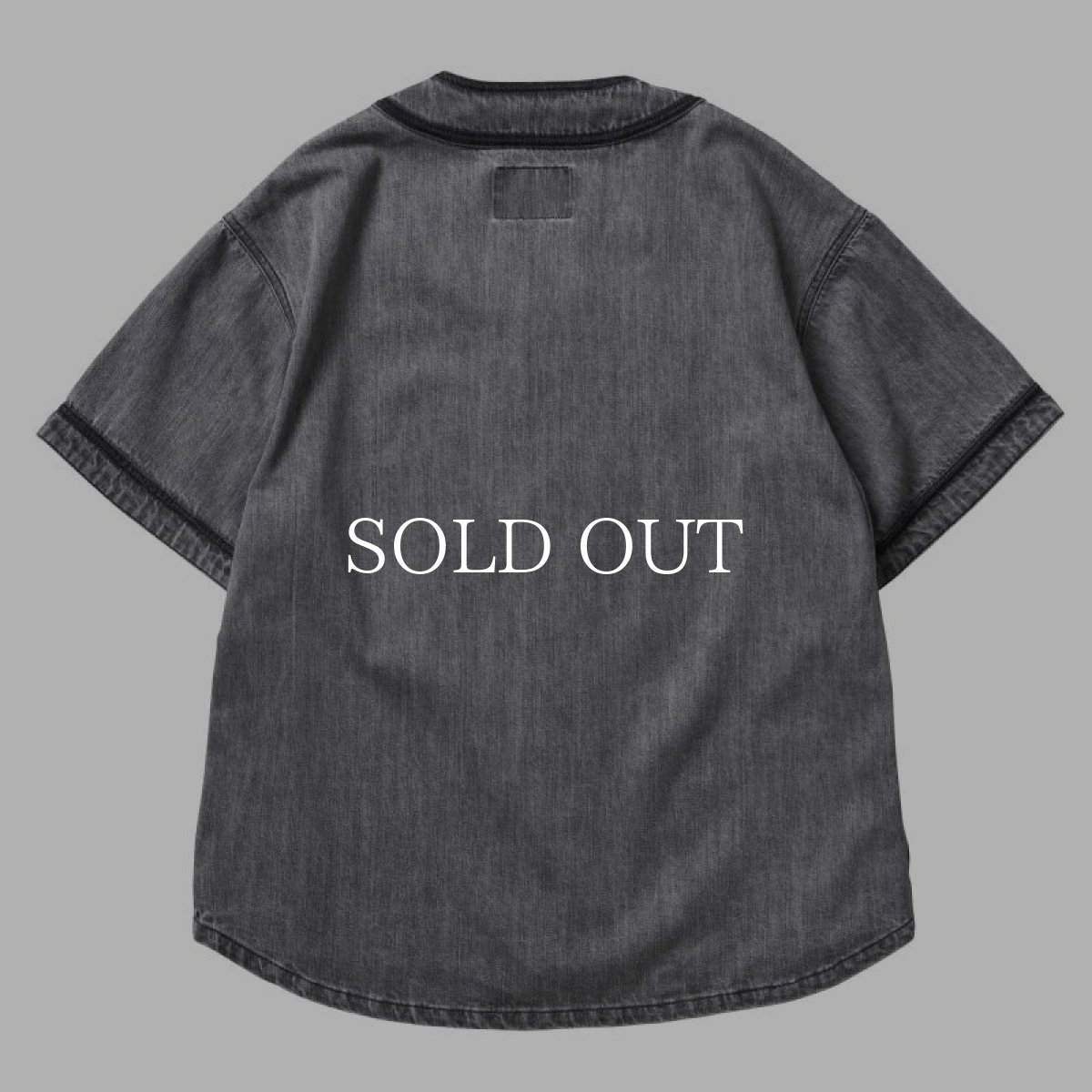 画像2: Liberaiders  DENIM BASEBALL SHIRT (BLACK) (2)