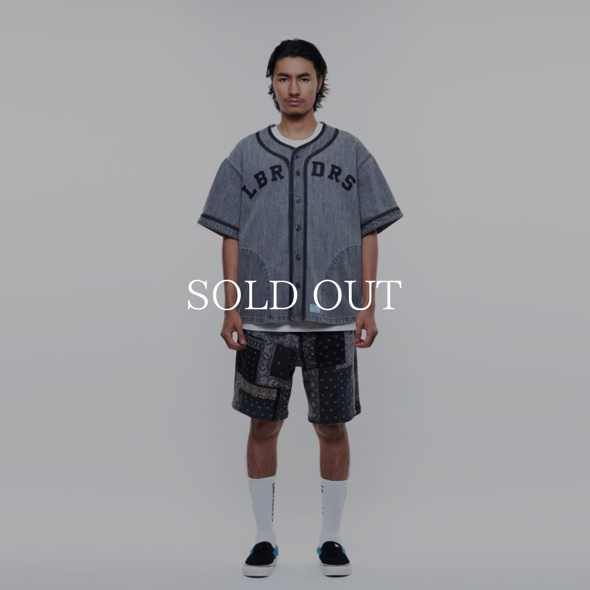 画像5: Liberaiders  DENIM BASEBALL SHIRT (BLACK) (5)