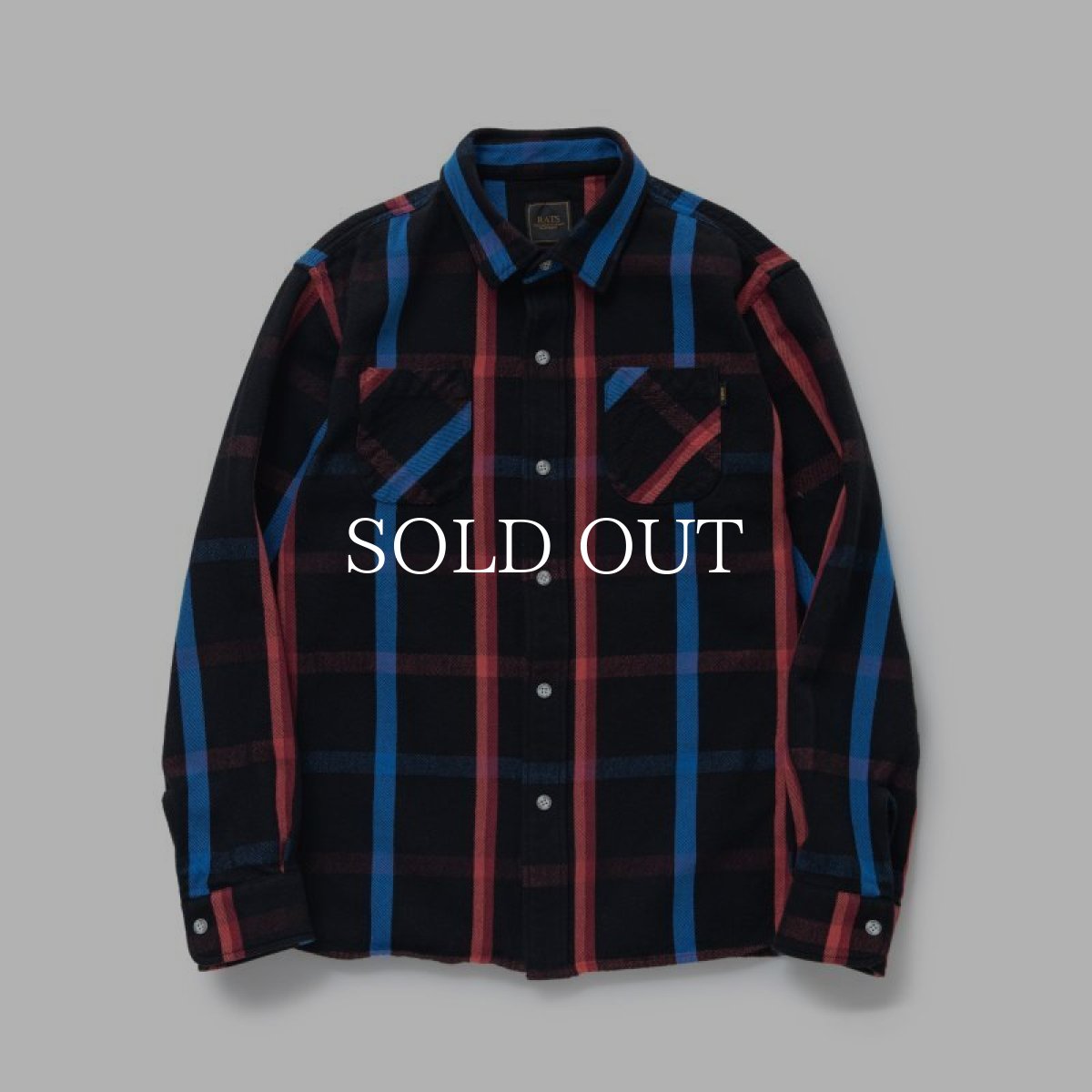 画像1: RATS  COTTON CHECK SHIRT (BLACK CHECK) (1)