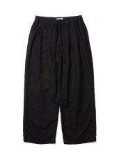 画像1: COOTIE   Garment Dyed Double Cloth 2 Tuck Wide Easy Trousers (Black) (1)