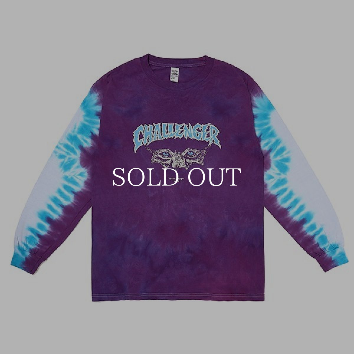 画像1: CHALLENGER  L/S TIE DYE MASK TEE (PURPLE TIE DYE) (1)