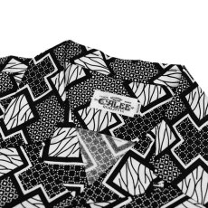 画像2: CALEE  Geometric pattern amunzen cloth S/S shirt (White.Black) (2)