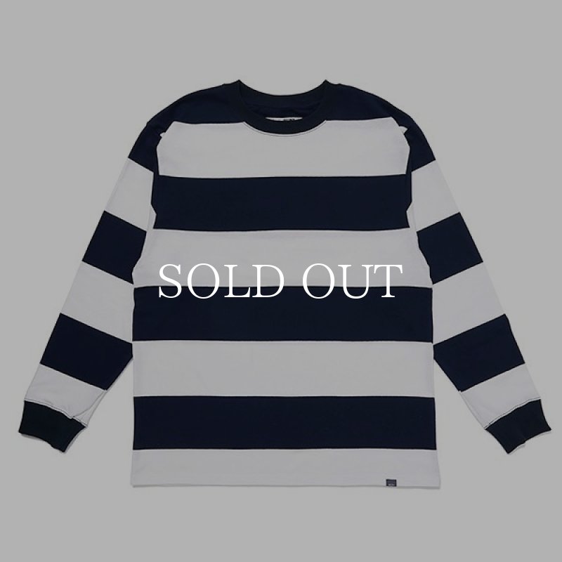 CHALLENGER L/S HEAVYWEIGHT BORDER TEE (WHITE×NAVY) CLG-CS 023-003