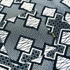 画像3: CALEE  Geometric pattern amunzen cloth S/S shirt (White.Black) (3)