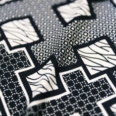 画像4: CALEE  Geometric pattern amunzen cloth S/S shirt (White.Black) (4)